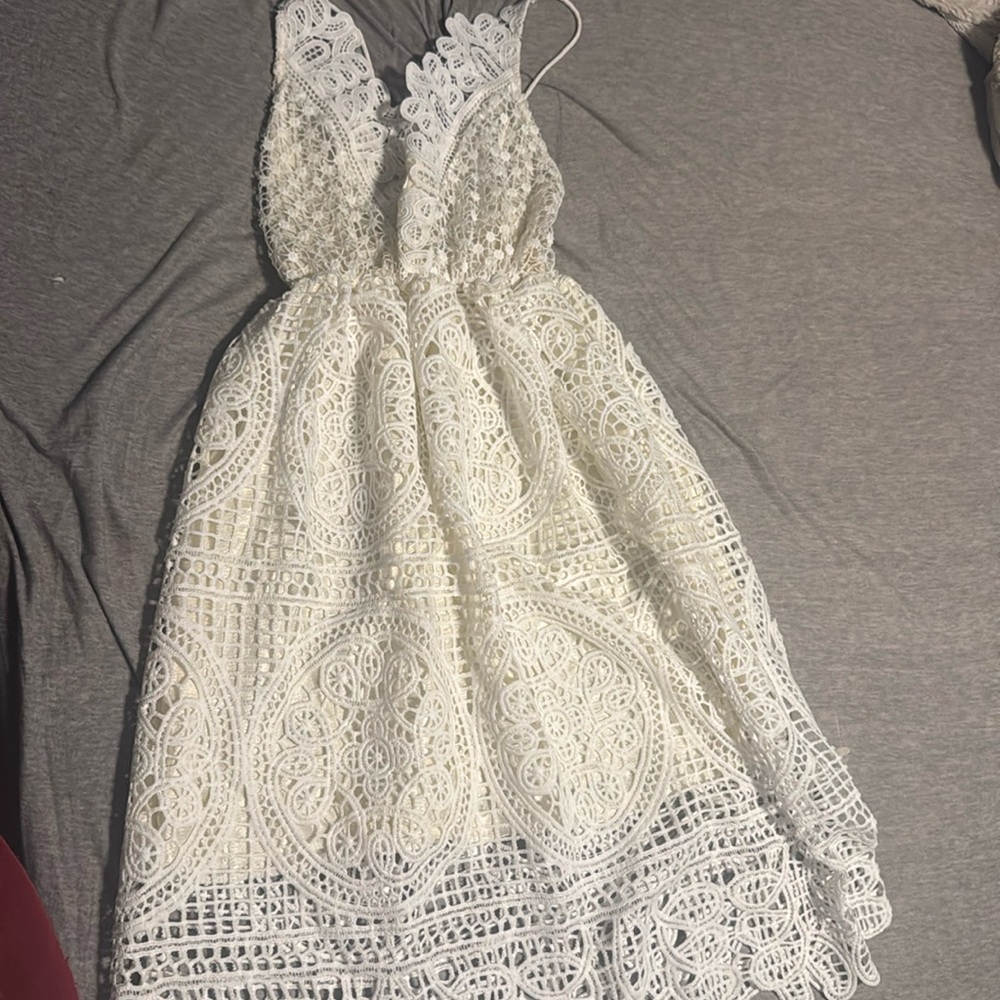 White lace dress size large